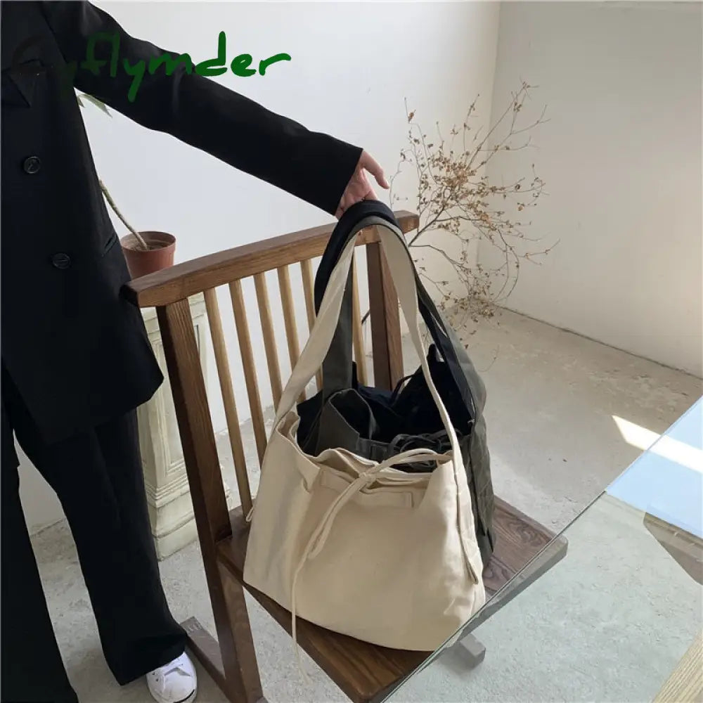Cyflymder Women Leisure Bandage Crossbody Bag Canvas Shoulder Female Multi-Purpose Messenger