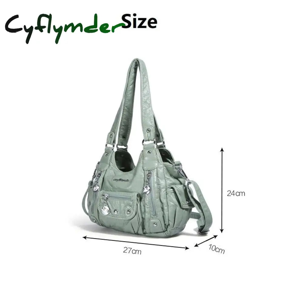 Cyflymder Women Luxury Handbags Women Bags Designer Vintage Soft Leather Bags Fashion Satchel