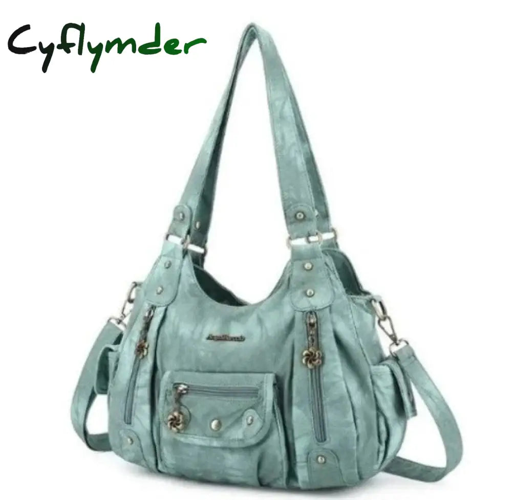 Cyflymder Women Luxury Handbags Women Bags Designer Vintage Soft Leather Bags Fashion Satchel