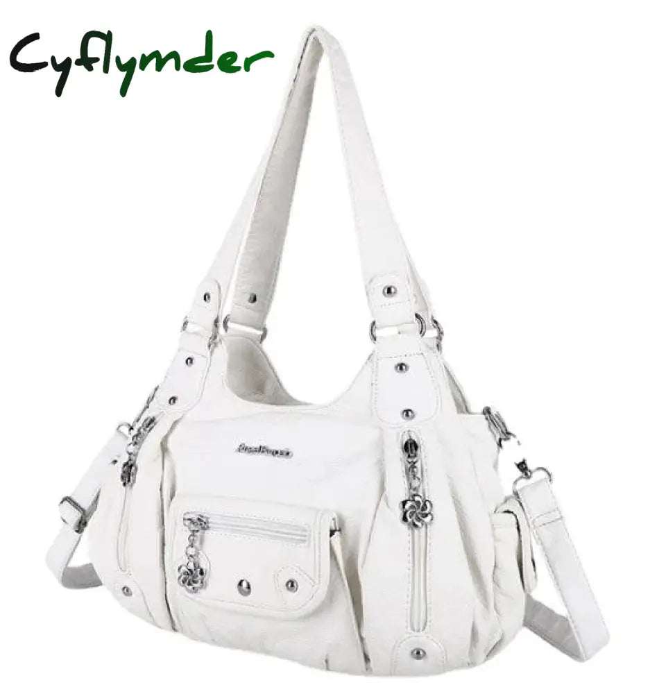 Cyflymder Women Luxury Handbags Women Bags Designer Vintage Soft Leather Bags Fashion Satchel