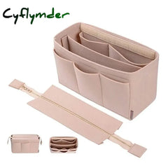 Cyflymder Women Make Up Organizer Felt Insert Bag For Handbag Travel Inner Purse Girl Portable