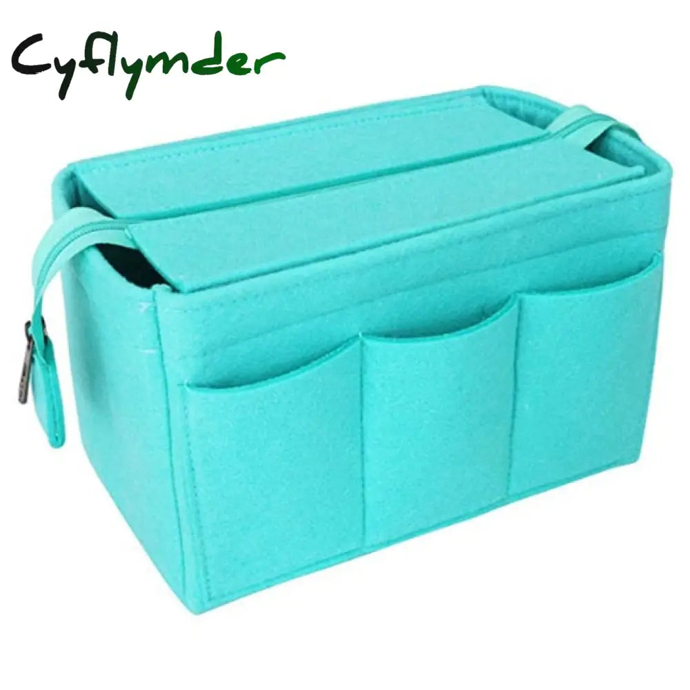 Cyflymder Women Make Up Organizer Felt Insert Bag For Handbag Travel Inner Purse Girl Portable