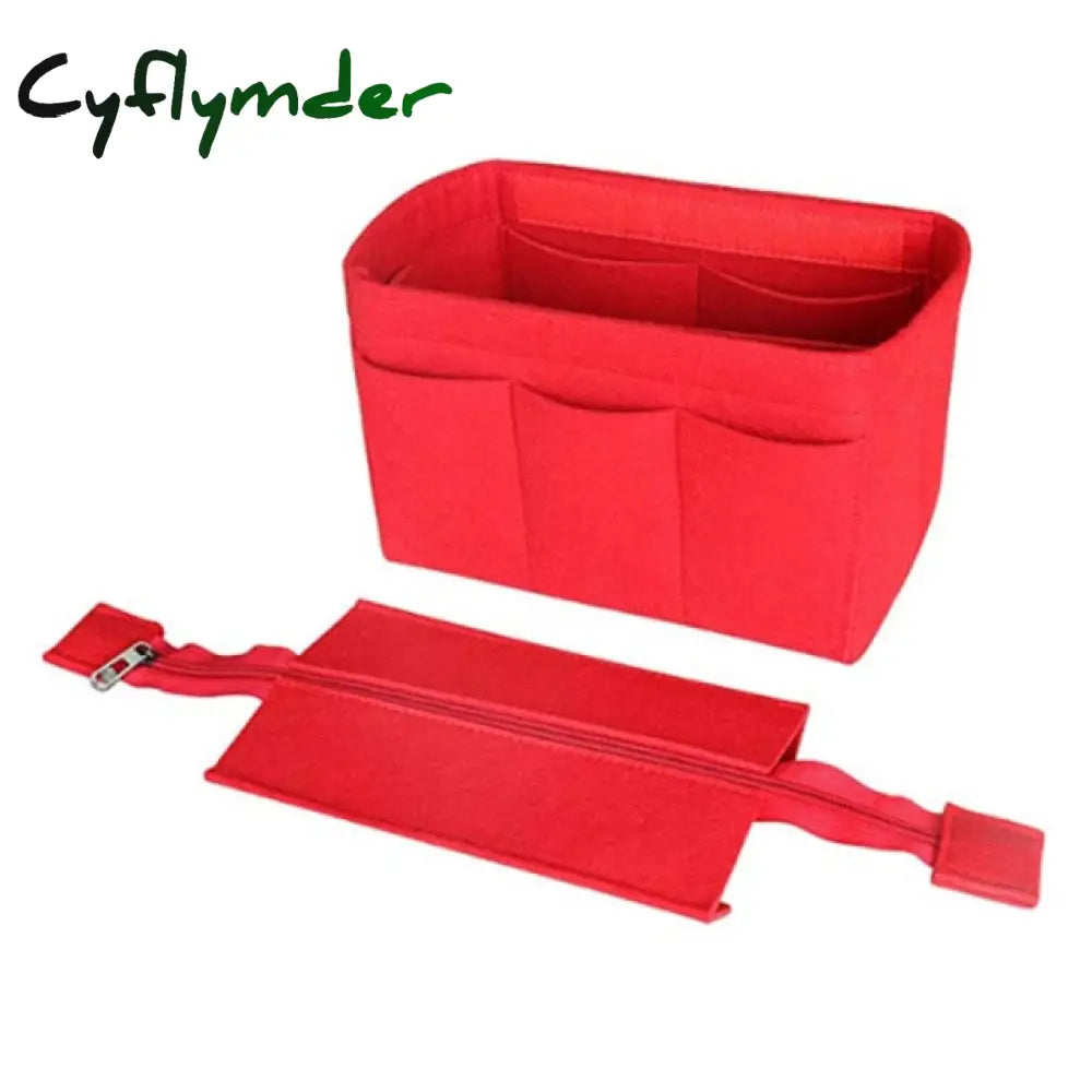 Cyflymder Women Make Up Organizer Felt Insert Bag For Handbag Travel Inner Purse Girl Portable