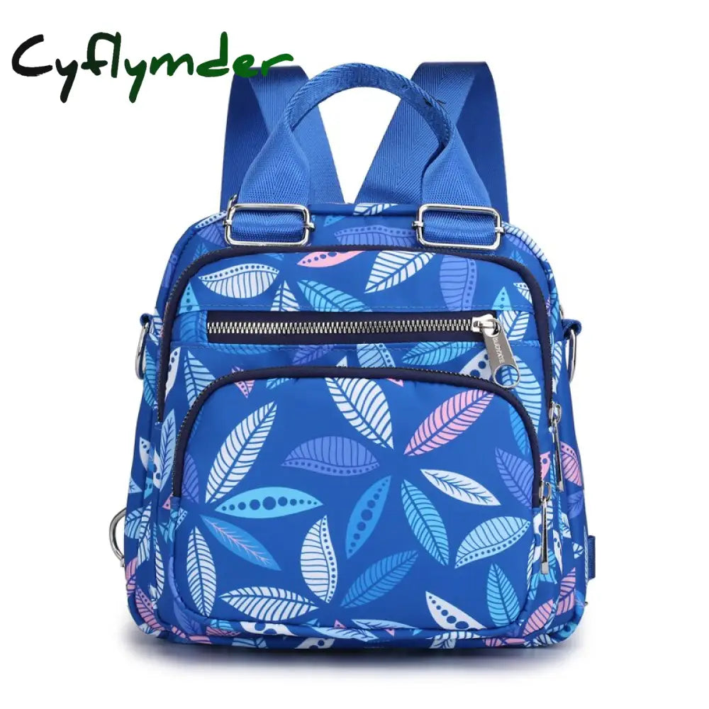 Cyflymder Women Nylon Backpack Waterproof Female Designer Shoulder Bag Cartoon Printing Rucksack