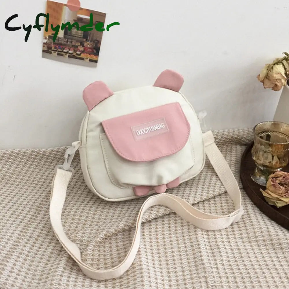 Cyflymder Women Personality Cute Frog Small Round Bag New Korean Canvas Female Ins Student Shoulder