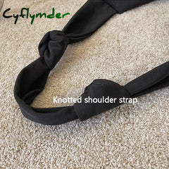 Cyflymder Women Shoulder Bag Nylon Handbag Girl Shopper Crossbody Fashion Casual Solid Color Simple