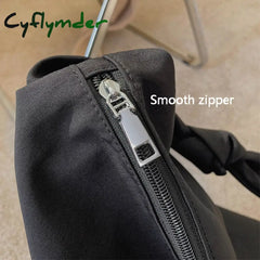 Cyflymder Women Shoulder Bag Nylon Handbag Girl Shopper Crossbody Fashion Casual Solid Color Simple