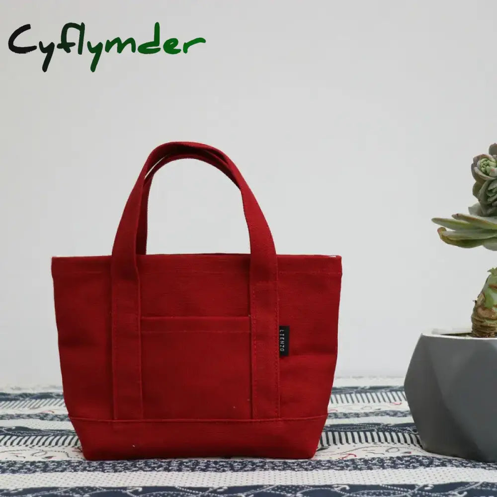 Cyflymder Women Shoulder Bag Small Cotton Canvas Handbag Casual Tote Female Eco Crossbody Cute