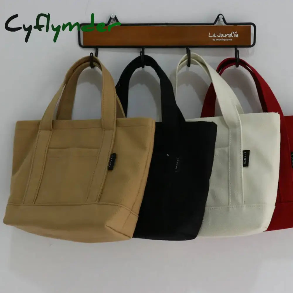 Cyflymder Women Shoulder Bag Small Cotton Canvas Handbag Casual Tote Female Eco Crossbody Cute