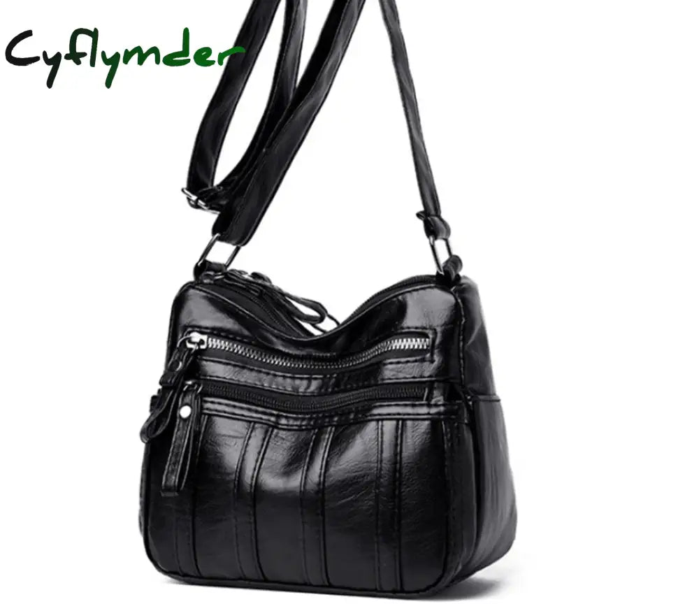 Cyflymder Women Shoulder Bags For Ladies Crossbody Simple Fashion Female Handbag Soft Small Leather