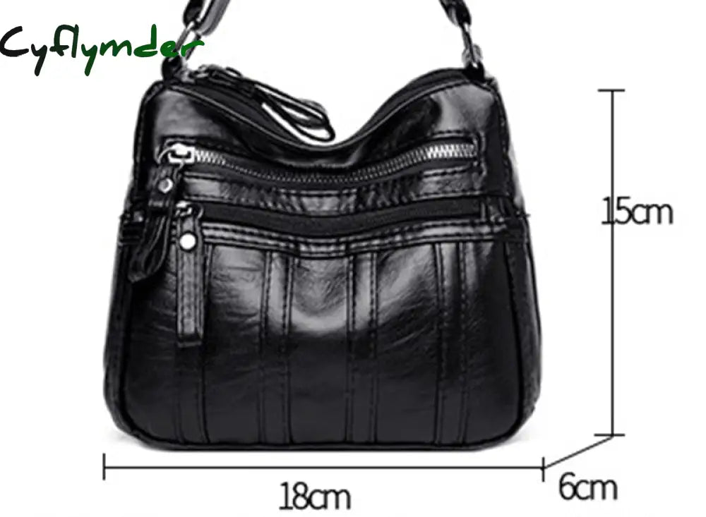 Cyflymder Women Shoulder Bags For Ladies Crossbody Simple Fashion Female Handbag Soft Small Leather