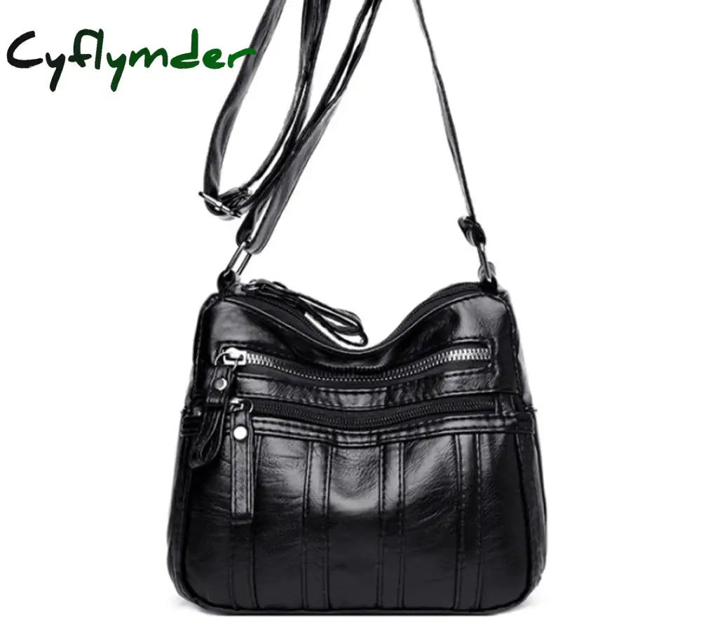 Cyflymder Women Shoulder Bags For Ladies Crossbody Simple Fashion Female Handbag Soft Small Leather