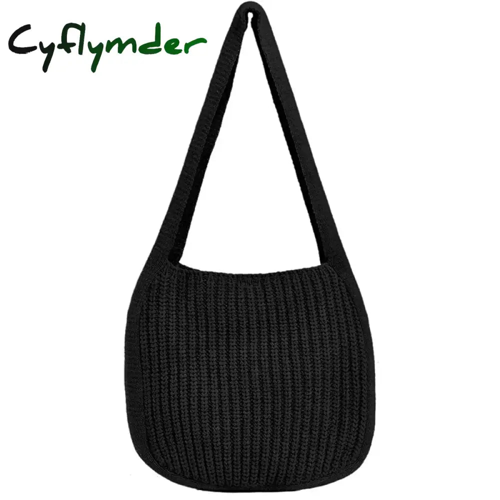 Cyflymder Women Shoulder Bags Large Capacity Crochet Hobo Bag Fashion New Knitting Handbags Female