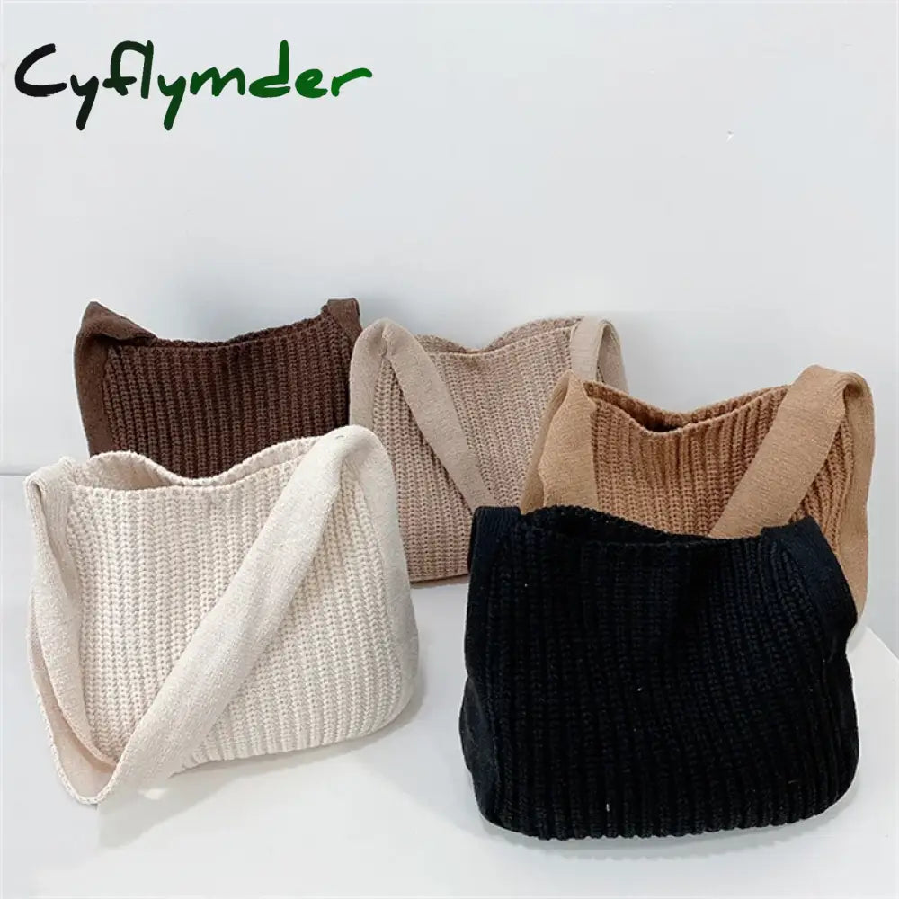 Cyflymder Women Shoulder Bags Large Capacity Crochet Hobo Bag Fashion New Knitting Handbags Female Shopping Bag Hollow