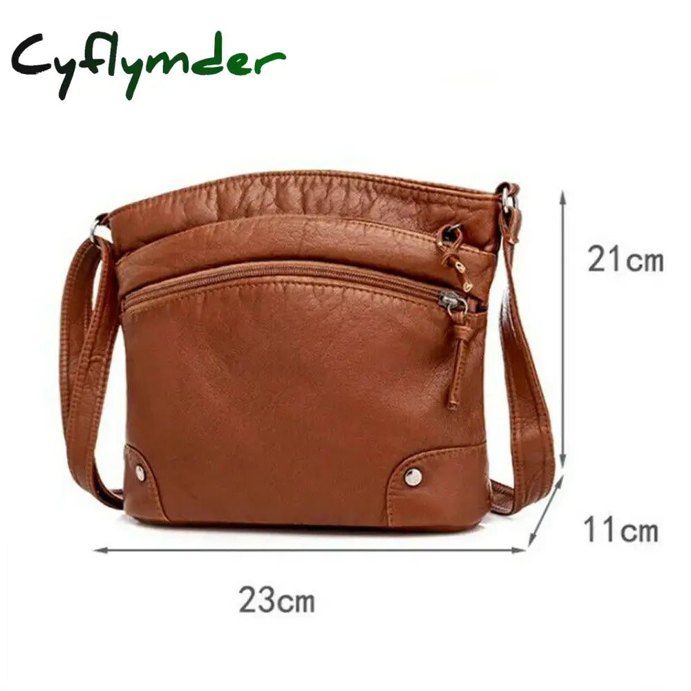 Cyflymder Women Shoulder Bags Pu Leather Messenger Bag Handbag Crossbody Phone Purse Pack