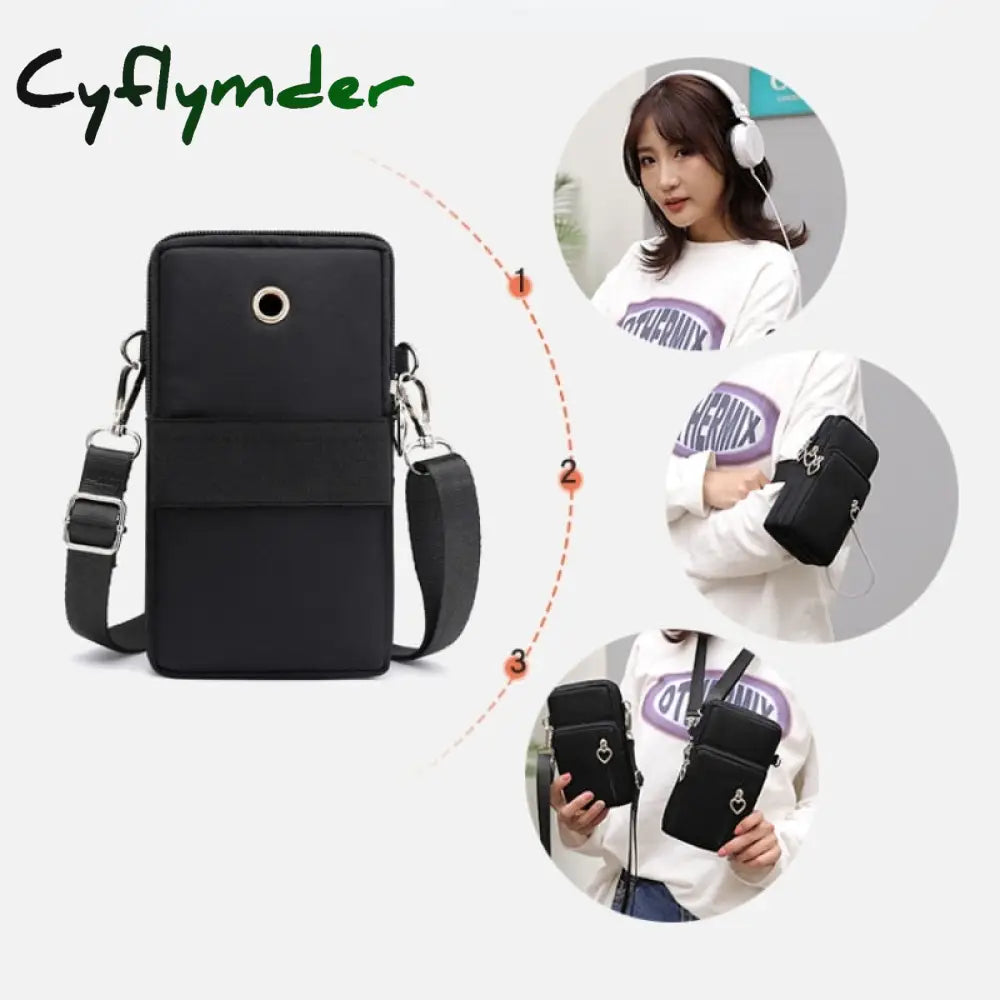 Cyflymder Women Shoulders Bag Shoulder Strap Messenger Chest Wallet Multifunction Mobile Phone Coin