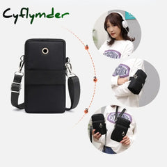 Cyflymder Women Shoulders Bag Shoulder Strap Messenger Chest Wallet Multifunction Mobile Phone Coin