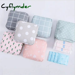 Cyflymder Women Small Cosmetic Bag Set Zipper Girls Mini Sanitary Napkins Makeup Lipstick Bags