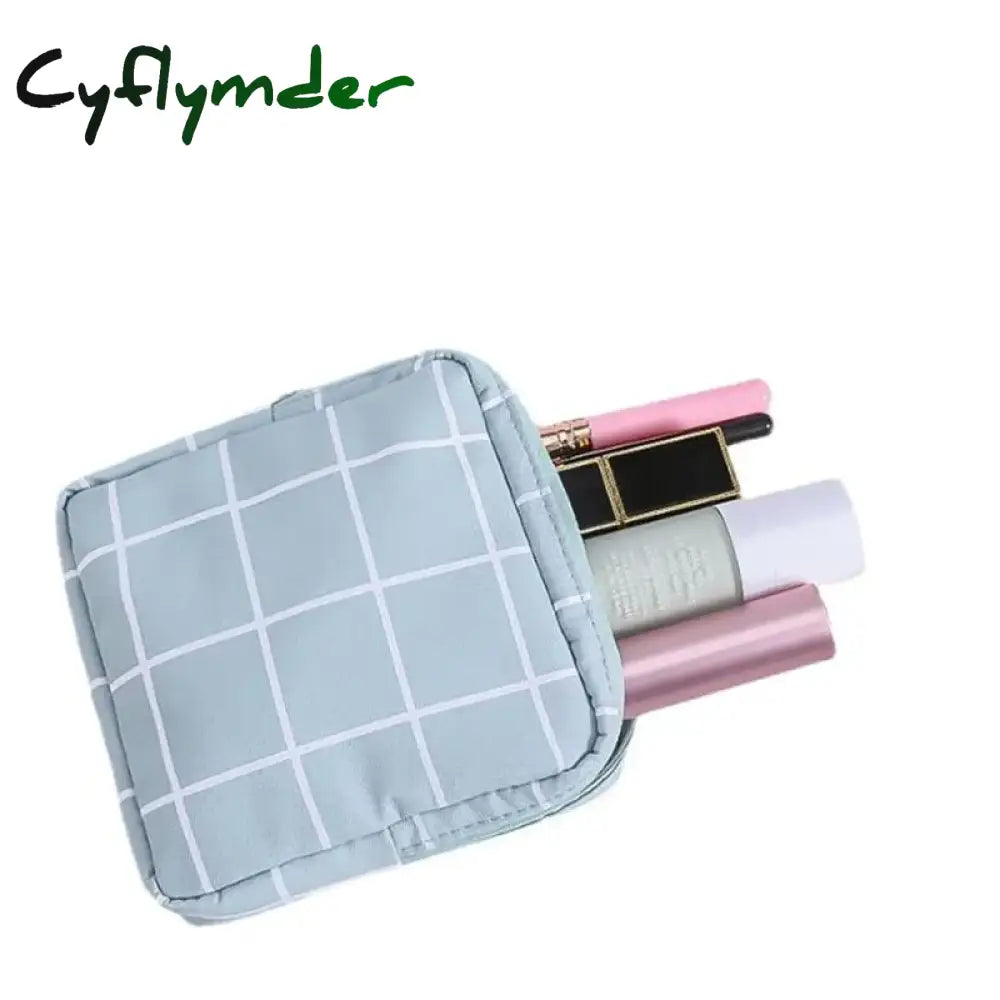 Cyflymder Women Small Cosmetic Bag Set Zipper Girls Mini Sanitary Napkins Makeup Lipstick Bags