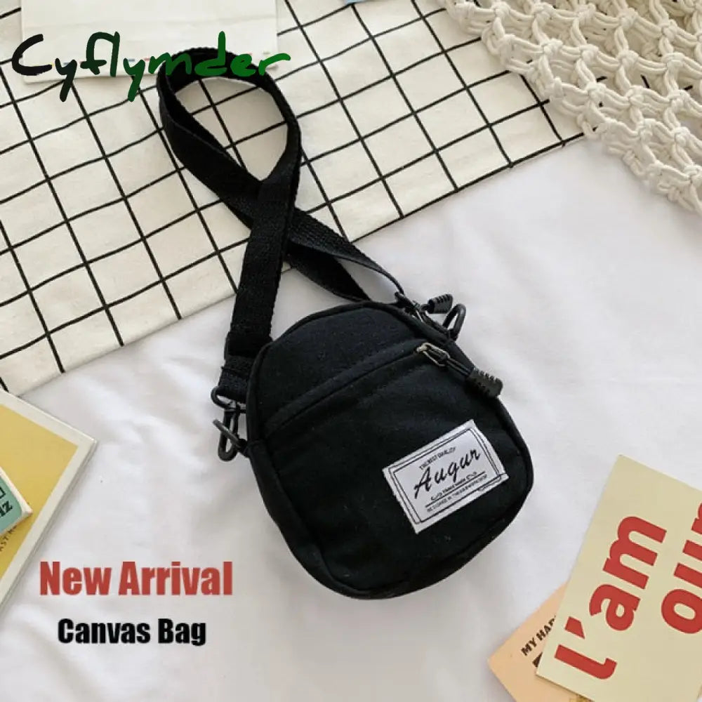 Cyflymder Women Small Nylon Shoulder Bag Female Mini Fashion Solid Crossbody Bags Zipper Shell