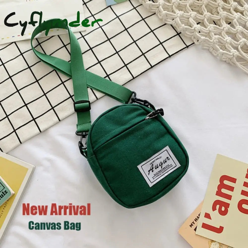 Cyflymder Women Small Nylon Shoulder Bag Female Mini Fashion Solid Crossbody Bags Zipper Shell