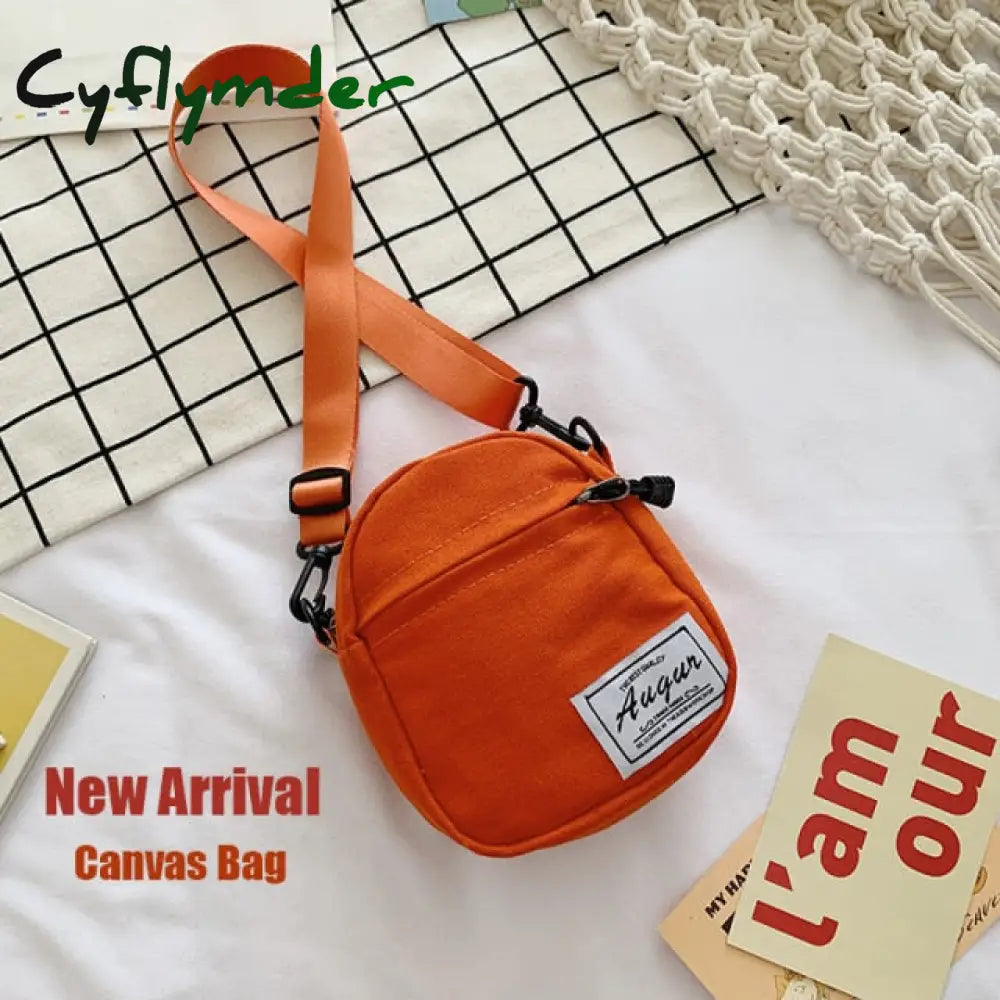 Cyflymder Women Small Nylon Shoulder Bag Female Mini Fashion Solid Crossbody Bags Zipper Shell