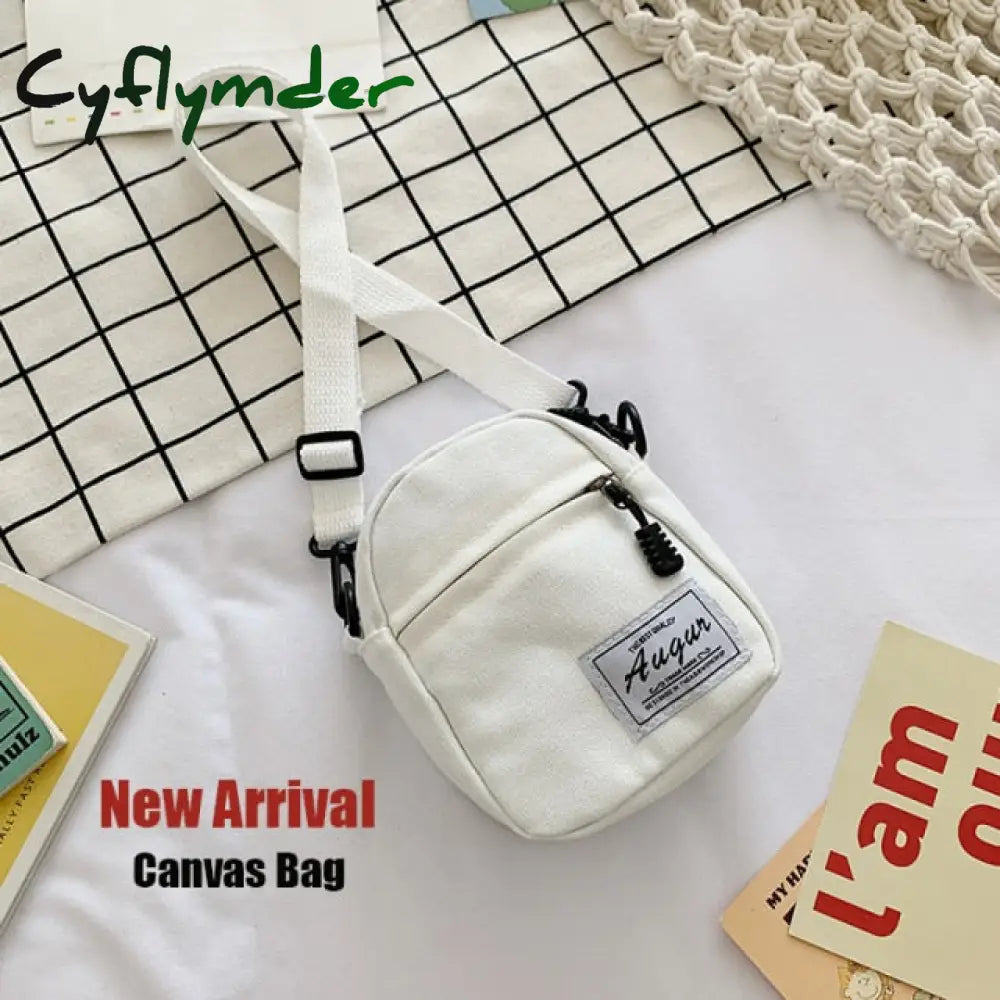 Cyflymder Women Small Nylon Shoulder Bag Female Mini Fashion Solid Crossbody Bags Zipper Shell