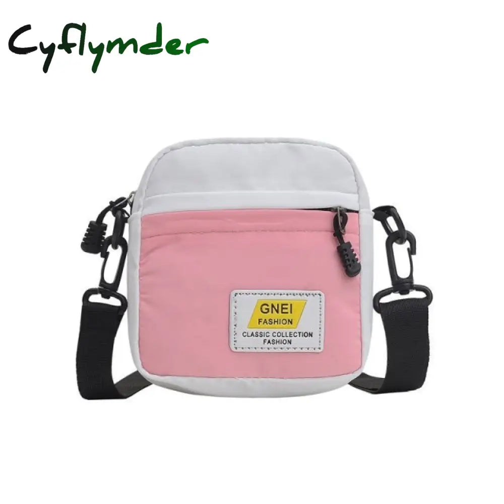 Cyflymder Women Small Nylon Shoulder Bag Female Mini Fashion Solid Crossbody Bags Zipper Shell