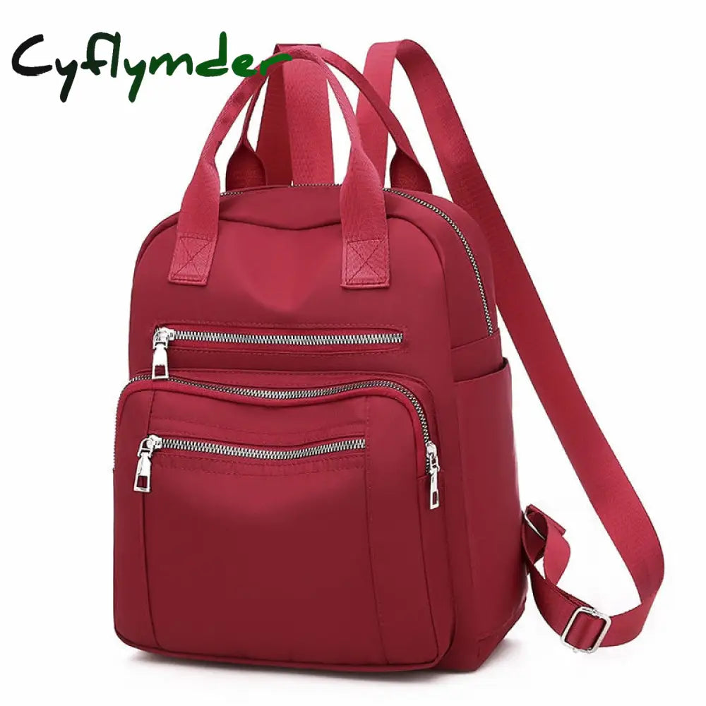 Cyflymder Women Solid Backpack Travel Casual Waterproof Women’s Shoulder Bag Female Large