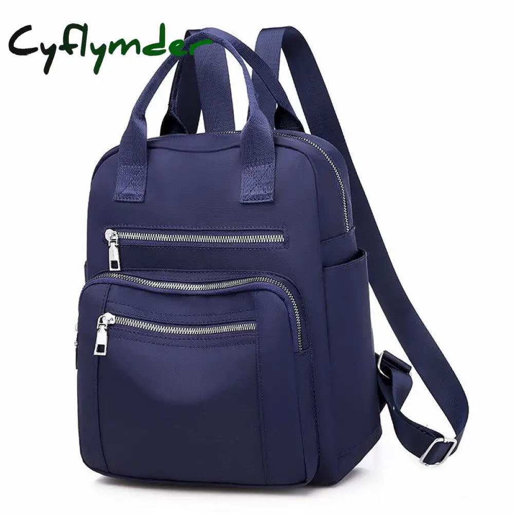 Cyflymder Women Solid Backpack Travel Casual Waterproof Women’s Shoulder Bag Female Large