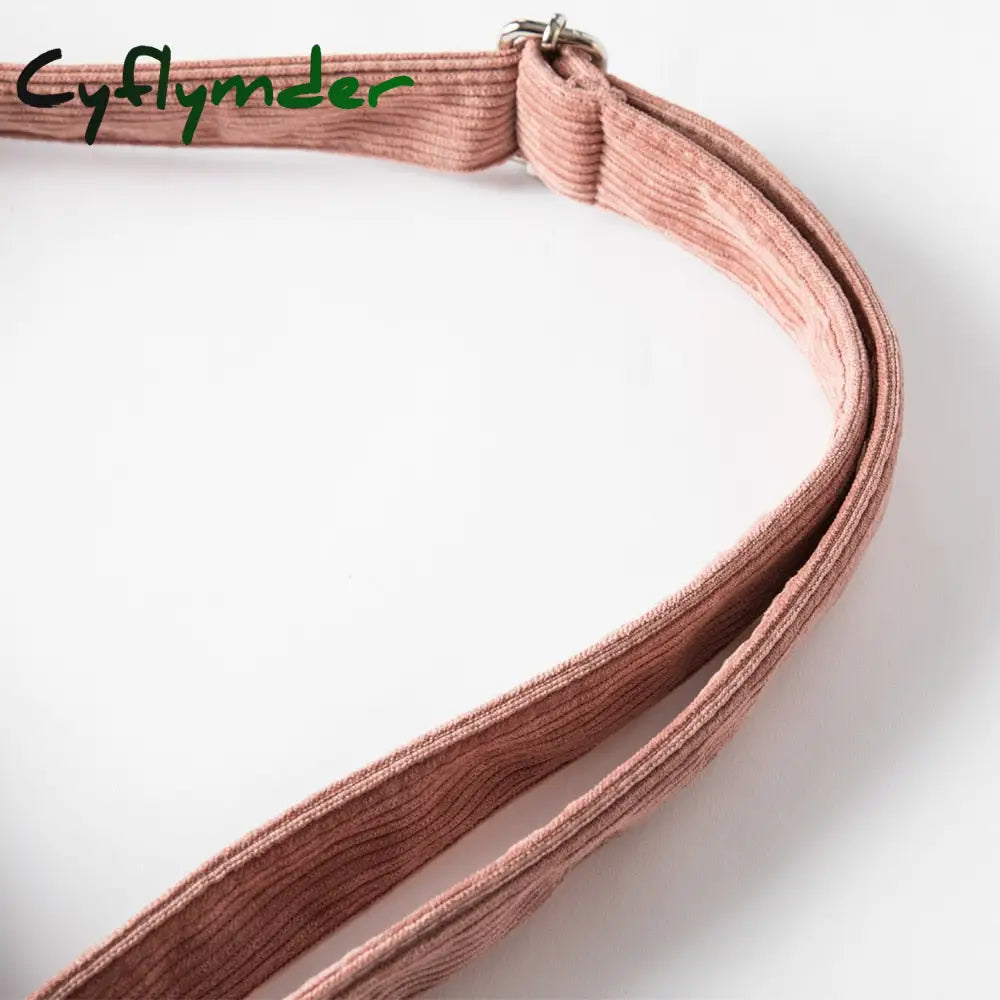 Cyflymder Women Stripes Corduroy Shoulder Bag Long Strap Vintage Canvas Messenger Bags Female Large