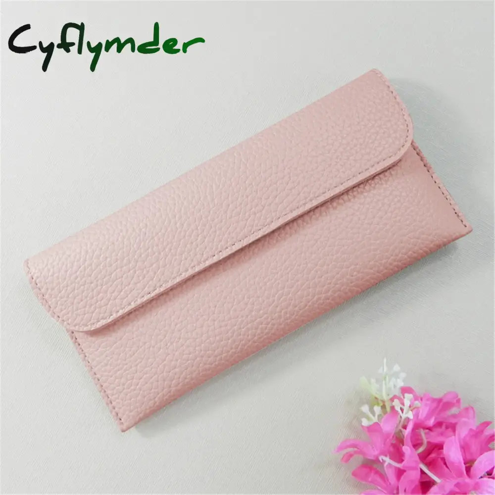 Cyflymder Women Wallet Ladies Long Purse Trend Slim Pu Leather Multi-Card Pocket Credit Card Holder