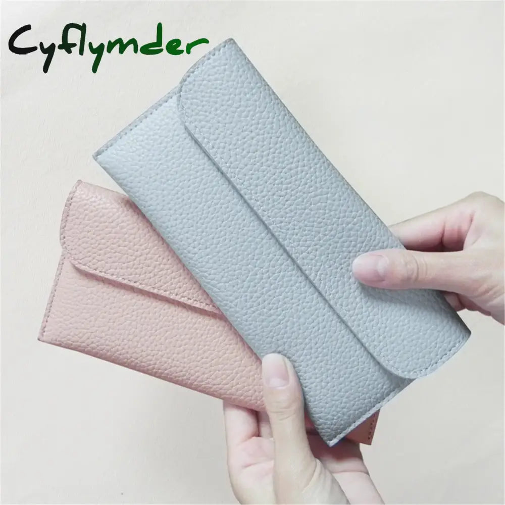 Cyflymder Women Wallet Ladies Long Purse Trend Slim Pu Leather Multi-Card Pocket Credit Card Holder