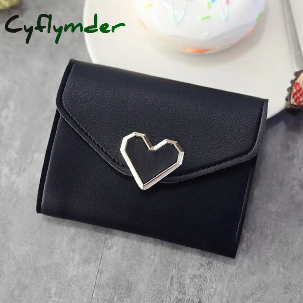 Cyflymder Women Wallets 6 Color Money Bags Short Love Small Purse Women’s Student Card Holder