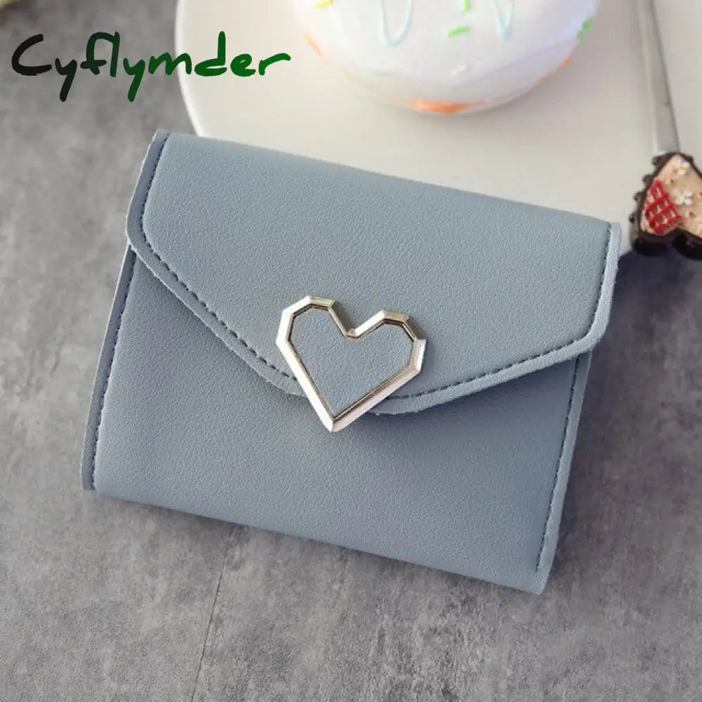 Cyflymder Women Wallets 6 Color Money Bags Short Love Small Purse Women’s Student Card Holder