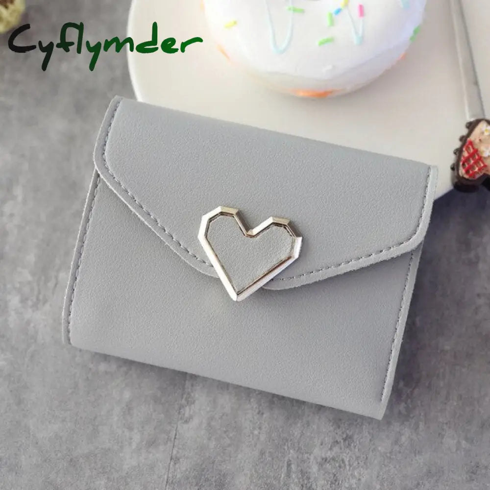 Cyflymder Women Wallets 6 Color Money Bags Short Love Small Purse Women’s Student Card Holder