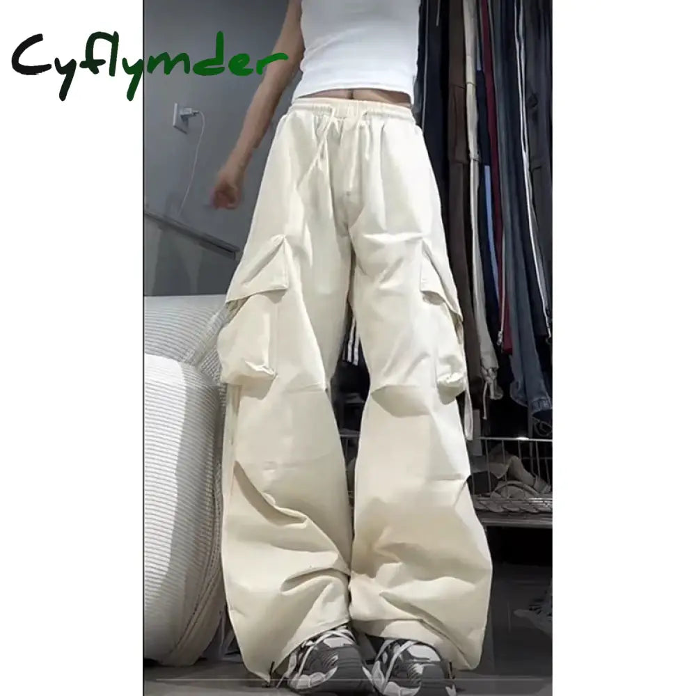 Cyflymder Women Y2K Cargo Pants High Waist Streetwear Hip Hop Trousers Female Big Pockets Casual