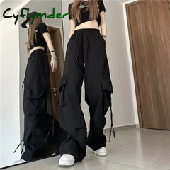 Cyflymder Women Y2K Cargo Pants High Waist Streetwear Hip Hop Trousers Female Big Pockets Casual