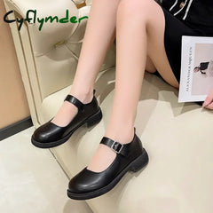 Cyflymder Women’s 2024 Spring/Summer/Autumn New British Academy Style Low Heel Round Toe Mary