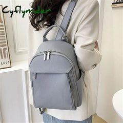 Cyflymder Women’s Backpack New Luxury Designer Solid Color Single Shoulder Bag Soft Leather Large