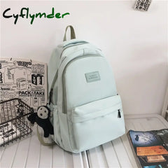 Cyflymder Women’s Backpack Solid Color Female Multi-Pocket Casual Woman Travel Bag High Quality