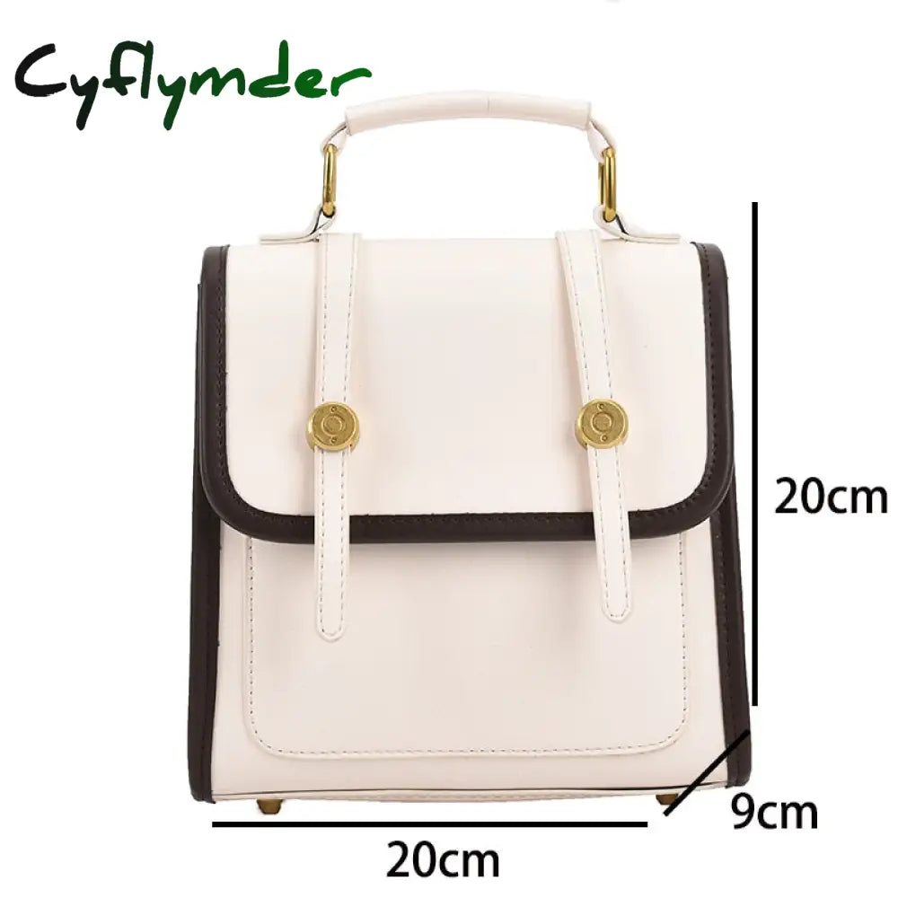 Cyflymder Women’s Backpack Summer New Fashion Small Cute Leather Bag Leisure Travel Solid Color