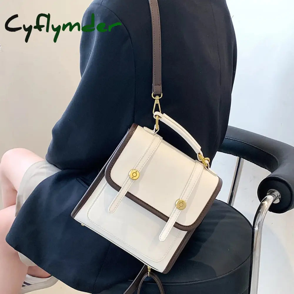 Cyflymder Women’s Backpack Summer New Fashion Small Cute Leather Bag Leisure Travel Solid Color