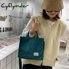 Cyflymder Women’s Bag Canvas Shoulder Crossbody Bags For Women Korean Female Handbags Tote With