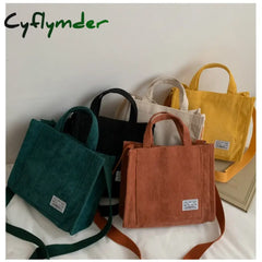 Cyflymder Women’s Bag Canvas Shoulder Crossbody Bags For Women Korean Female Handbags Tote With