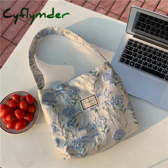 Cyflymder Women’s Bag Cheap Casual Large Capacity Shoulder Bags Shopper Canvas Fashion Harajuku