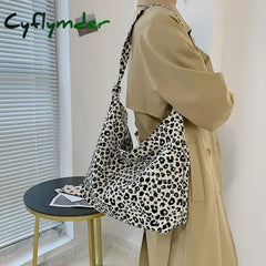 Cyflymder Women’s Bag Cheap Casual Large Capacity Shoulder Bags Shopper Canvas Fashion Harajuku