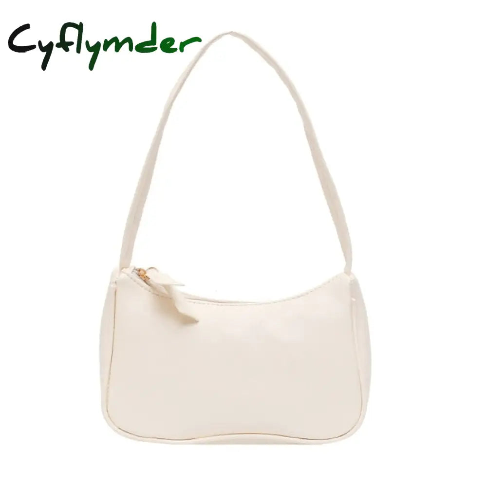Cyflymder Women’s Bag Soft Pu Leather Women Shoulder Underarm Retro Solid Color Ladies Handbags