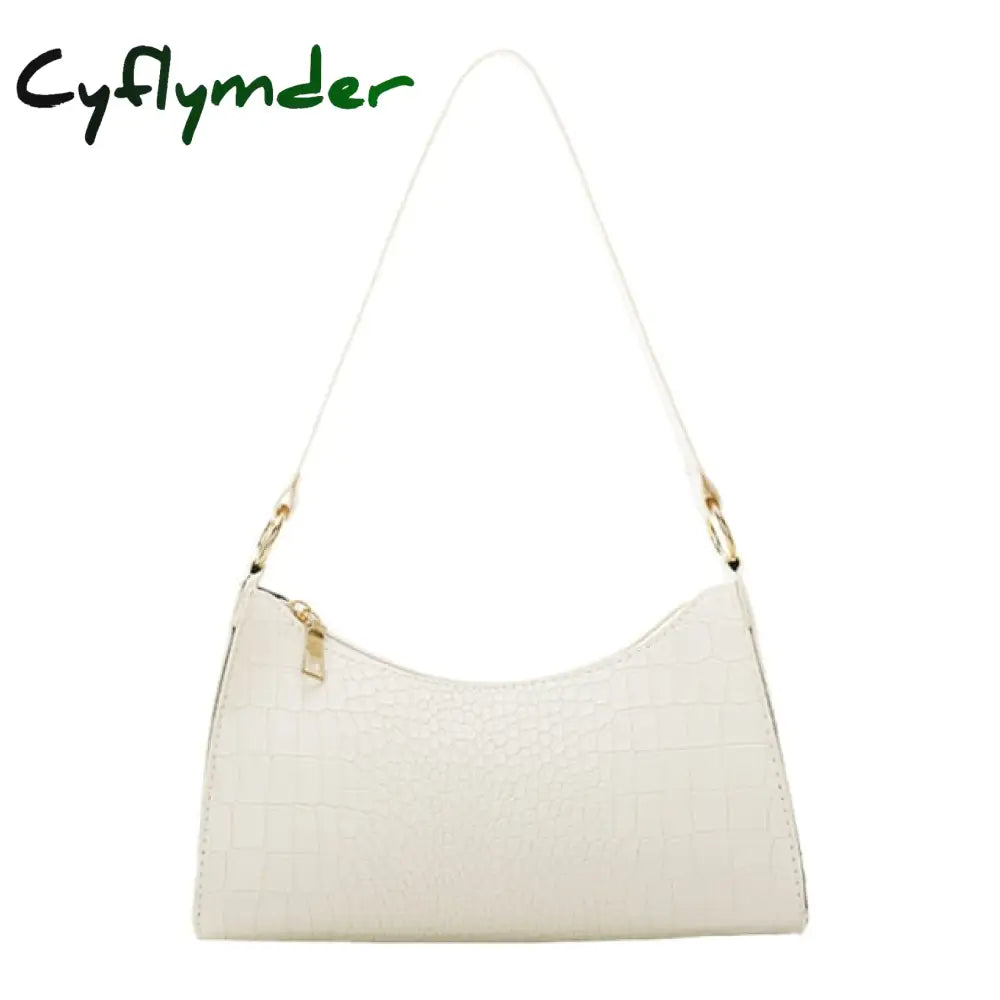 Cyflymder Women’s Bag Soft Pu Leather Women Shoulder Underarm Retro Solid Color Ladies Handbags