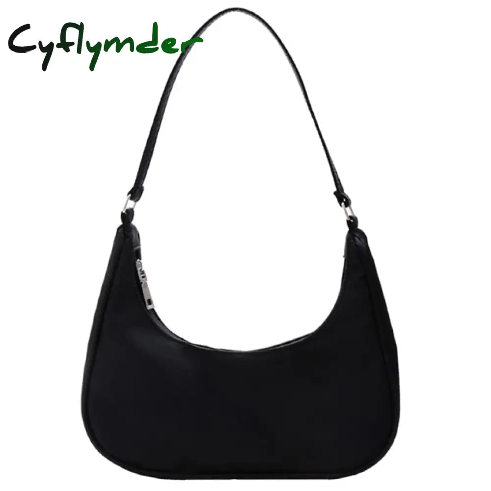 Cyflymder Women’s Bag Soft Pu Leather Women Shoulder Underarm Retro Solid Color Ladies Handbags
